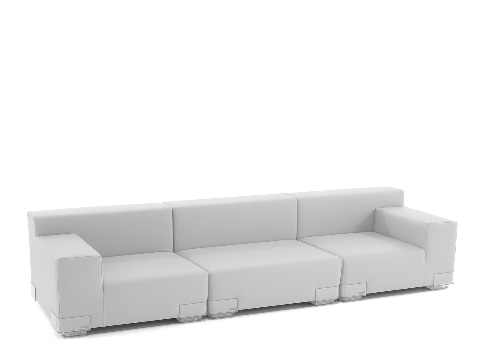 3-местный модульный съемный диван из искусственной кожи Kartell Plastics ARCH-00061055 - Вид №3