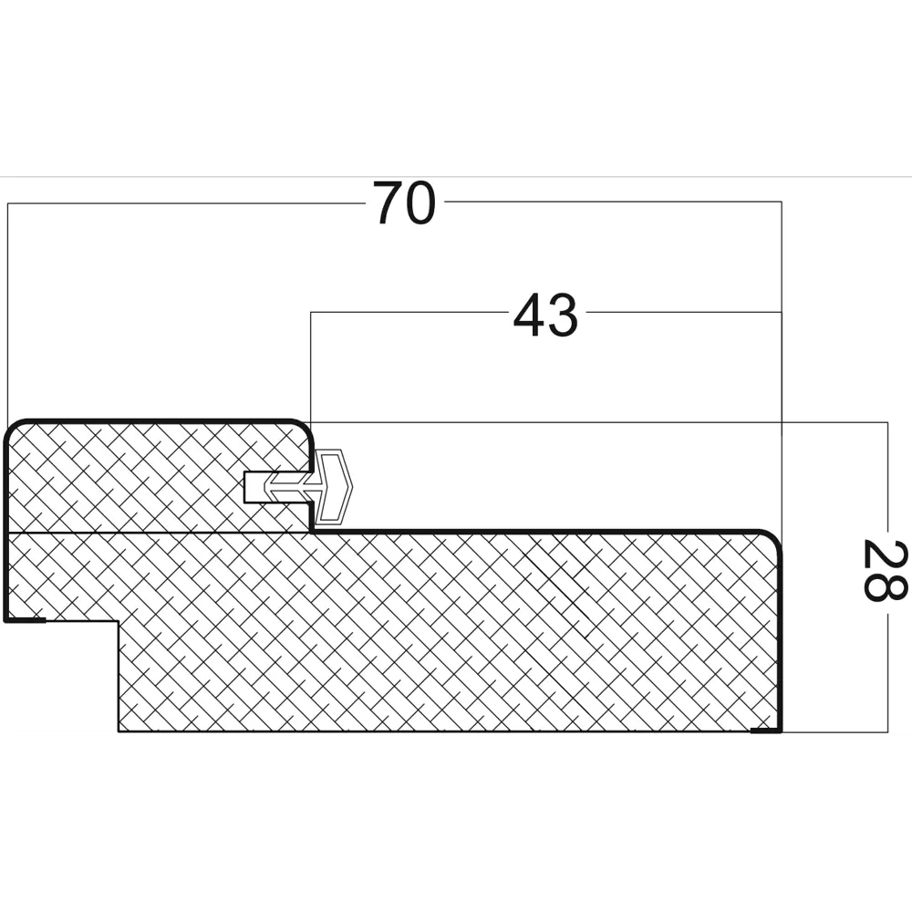 Комплект дверной коробки Фелиса 2100x71x28 мм цвет белый 2.5 шт. 89373706 STLM-2052673 BELWOODDOORS  - Вид №2