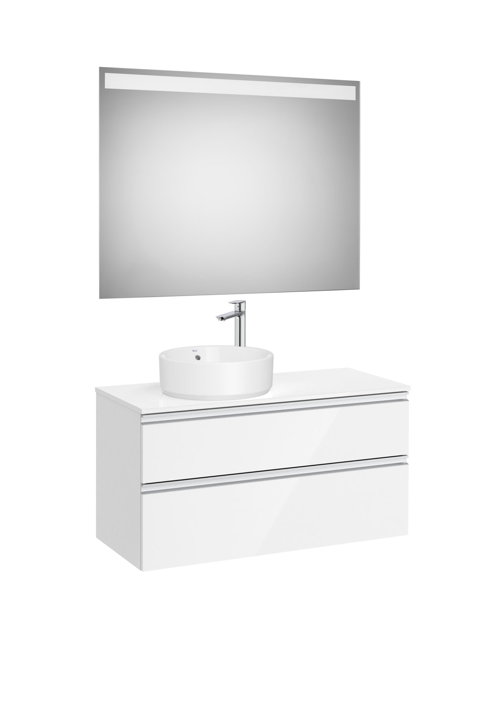 Деревянный шкаф для умывальника с зеркалом и столешницей Roca The Gap ARCH-00120591 - Вид №4