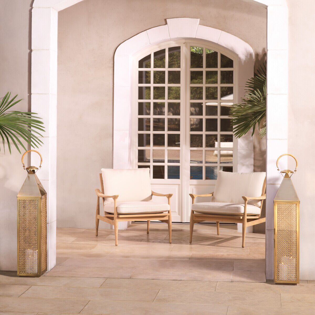 Фонарь из латуни и ротанга Eichholtz ураган ARCH-00144036 - Вид №6