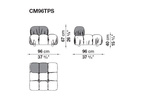 Модульный тканевый диван capitonné B&B Italia Хамелеонда ARCH-00030740 - Вид №31