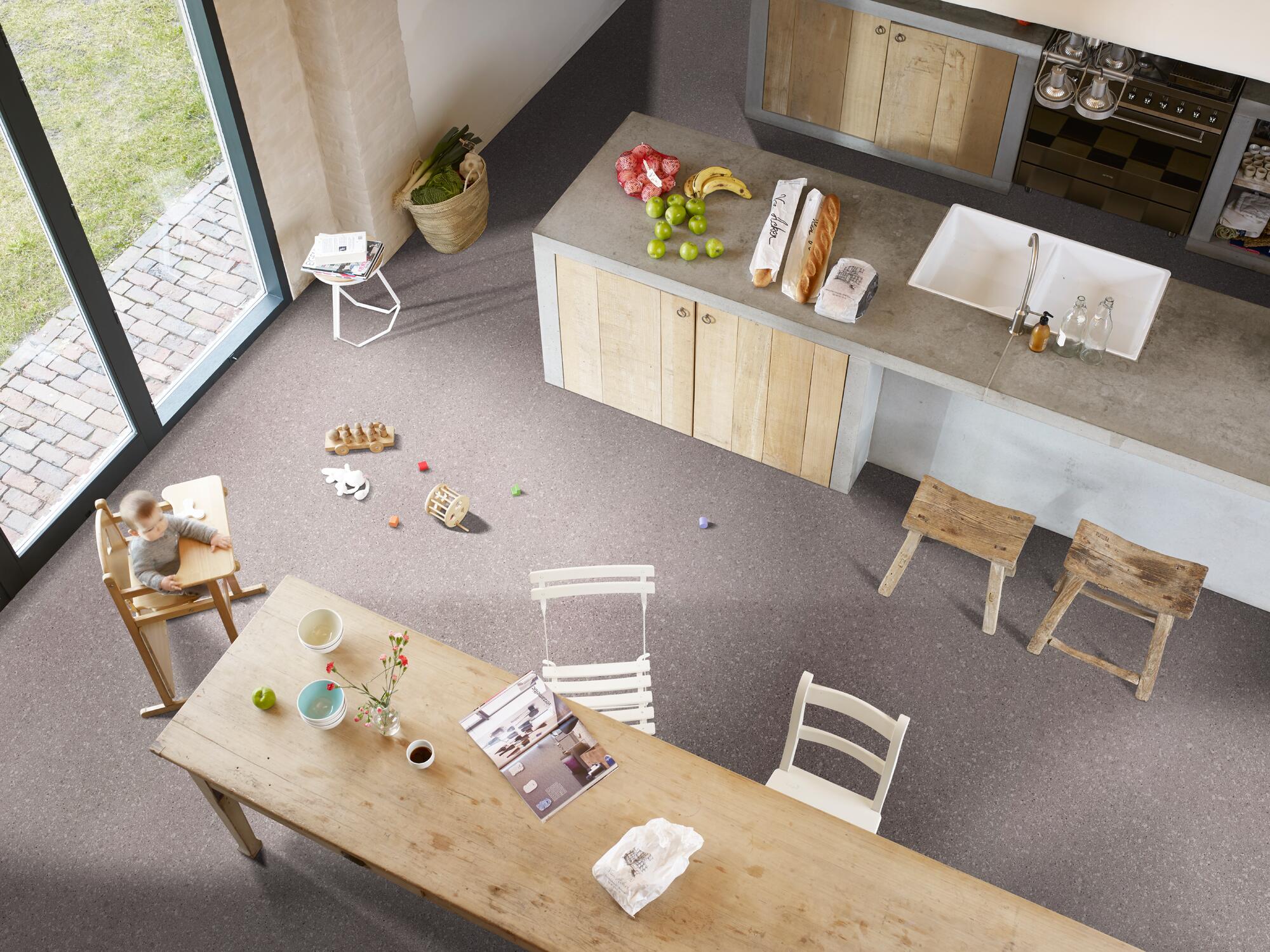 Нескользящий виниловый пол с эффектом камня BEAUFLOR Safe-Tex ARCH-00050506