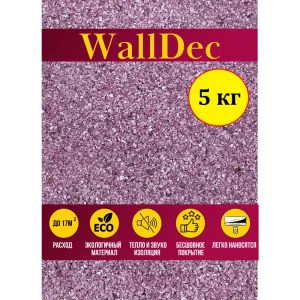 Жидкие обои WallDec Wd 04-5000 рельефные цвет бордовый 5 кг