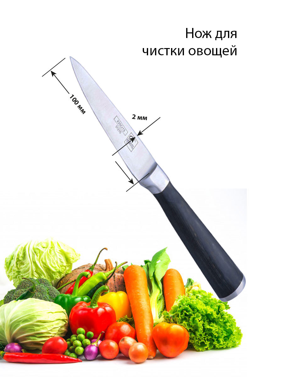 91076510 Нож для овощей Professional 10 см цвет стальной серый STLM-0471501 MIELAJE