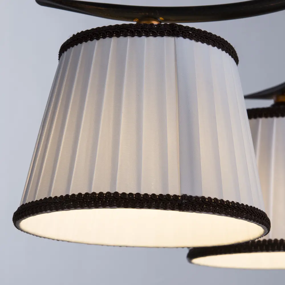 Люстра Irene 5xE14x40 Вт, металл/текстиль, цвет тёмное дерево/белый Arte Lamp STLM-2187519 - Вид №4