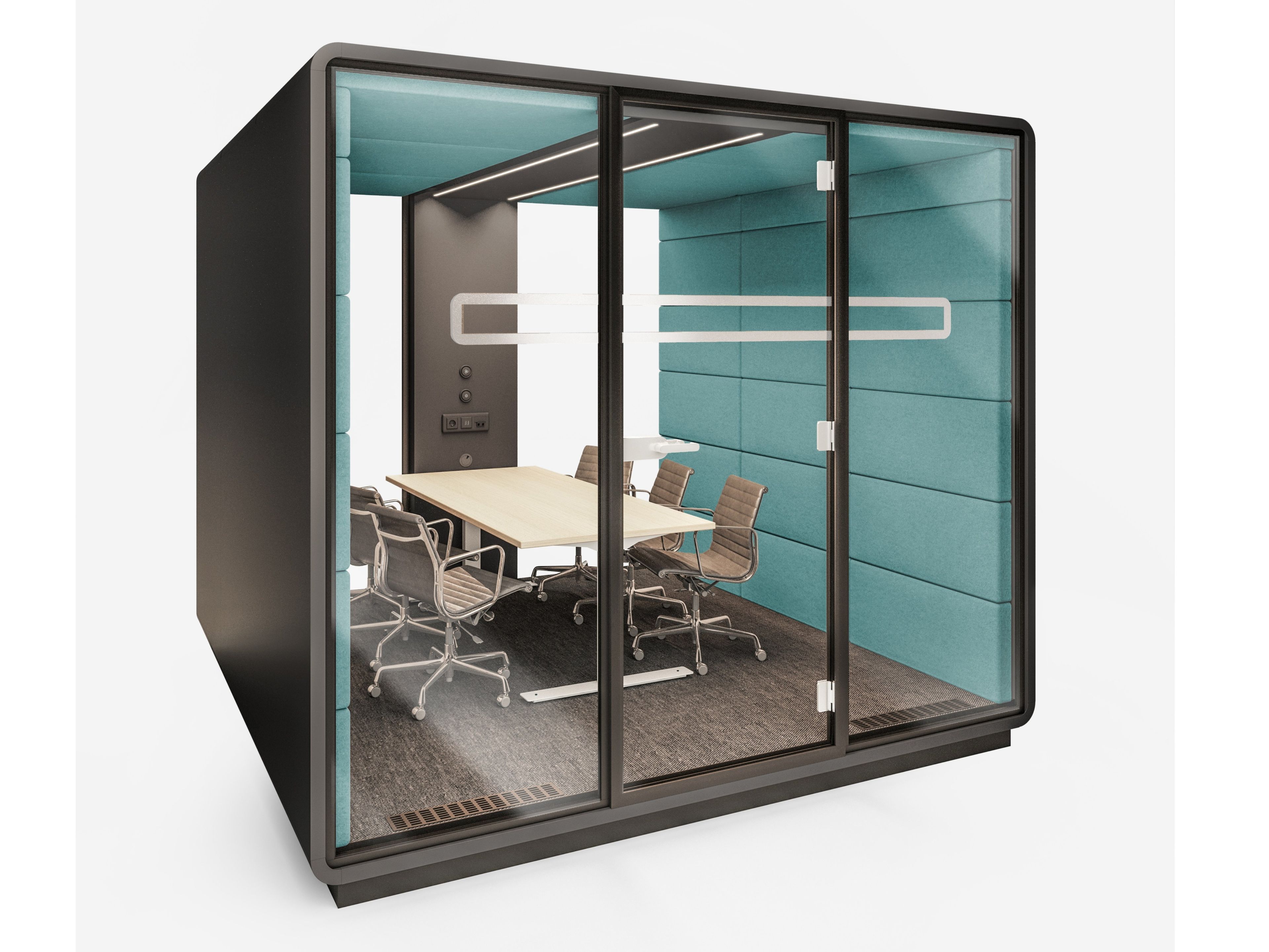 Многосторонняя акустическая офисная кабина со встроенным освещением Mikomax Smart Office Hushoffice ARCH-00059090 - Вид №1