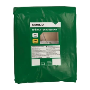 Гидроизоляционная пленка MONLID для строительной защиты 3х8 м 89408938