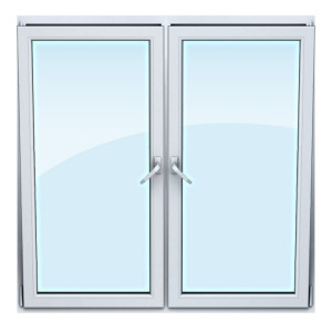 Окно ПВХ Форвард двустворчатое 120х120 см левое/правое двухкамерный стеклопакет ДЕКЁНИНК