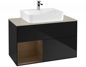 Villeroy&Boch Тумба под раковину Прямоугольная версия F113GNPH Finion Glossy Black Lacquer