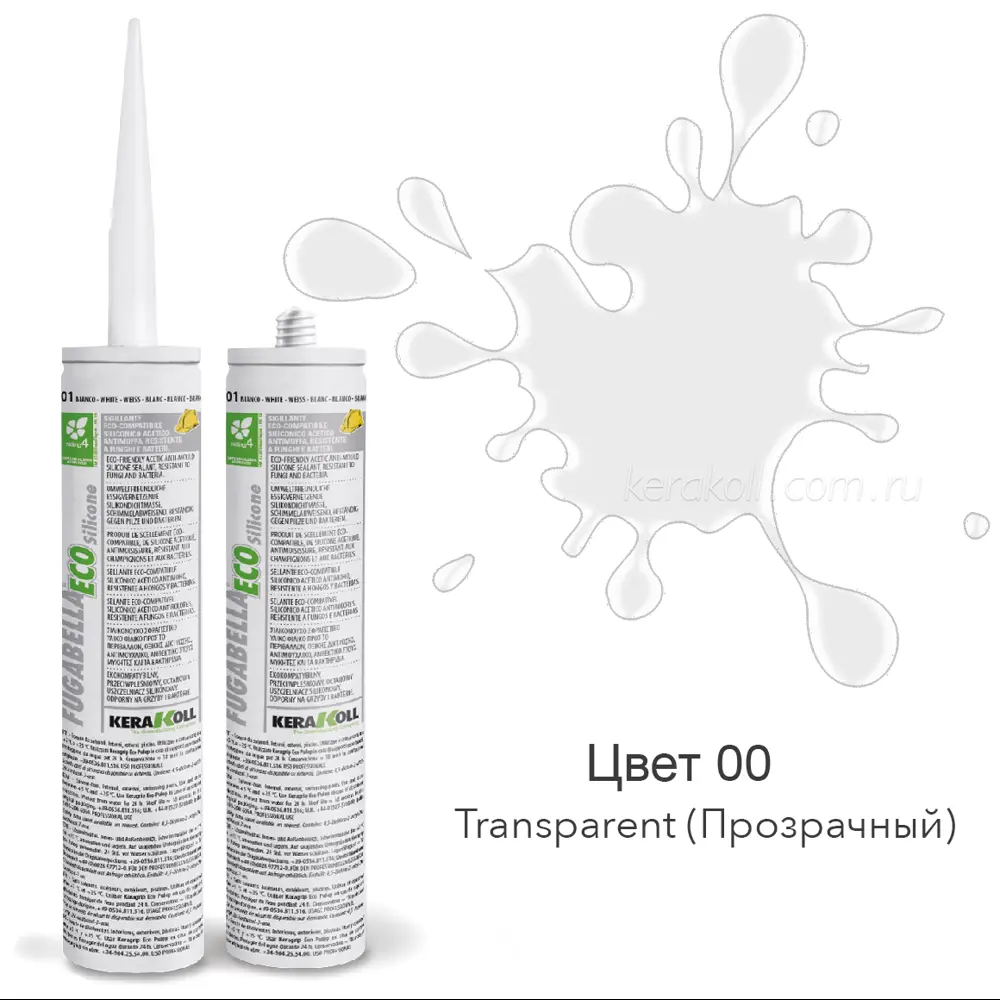 Герметик KERAKOLL FUGABELLA ECO Silicone Transparent 310мл