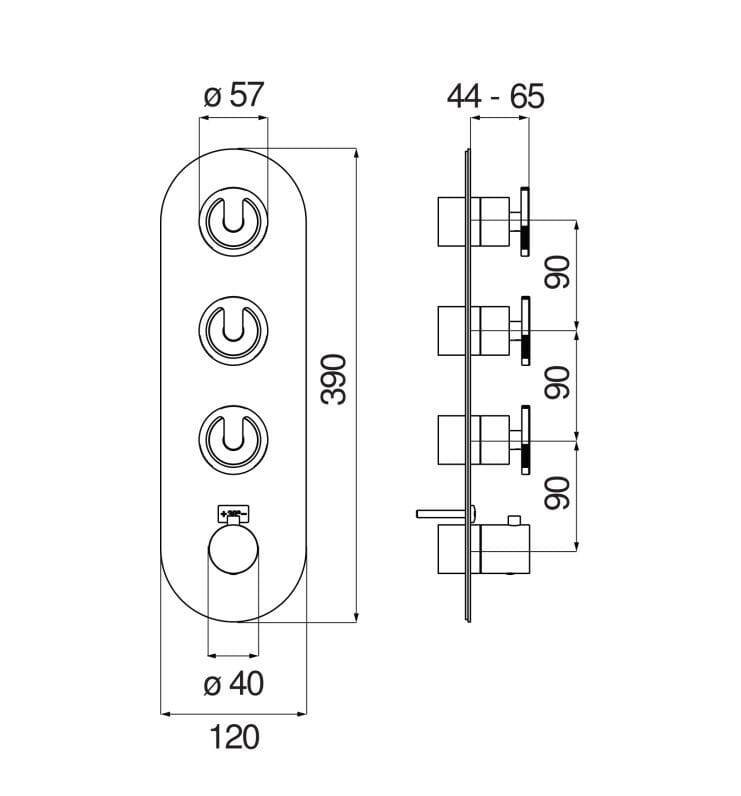Термостатический смеситель для душа Nobili Sole ARCH-00099594 - Вид №3