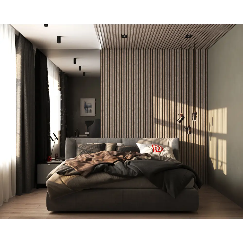 Рейка настенно-потолочная полистирол ударопрочный Decor-Dizayn 611-25 серый бархат 20x30x3000 мм 85473619 STLM-2012374  - Вид №3