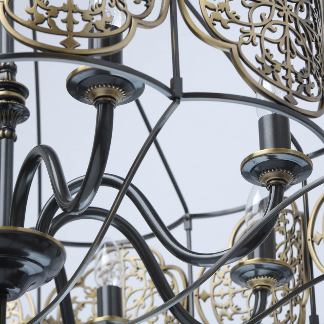 Подвесная люстра Chiaro Франческа 109010208 CHIARO ДИЗАЙНЕРСКИЕ, ФРАНЧЕСКА 220467 Бронза  - Вид №3