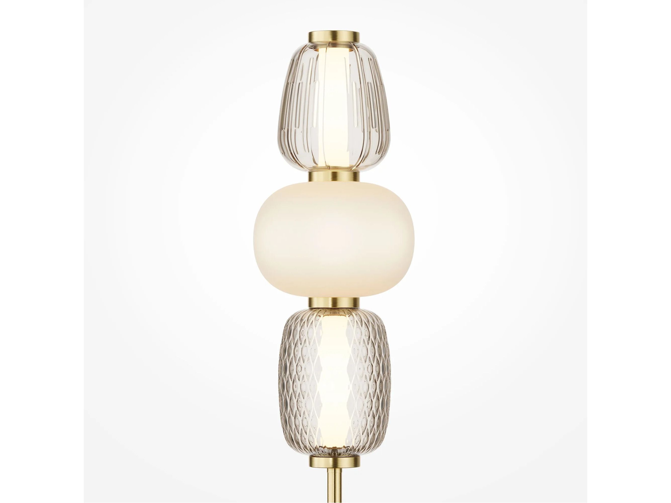 Светодиодная настольная лампа из стали и стекла Maytoni Узор ARCH-00130104 - Вид №2