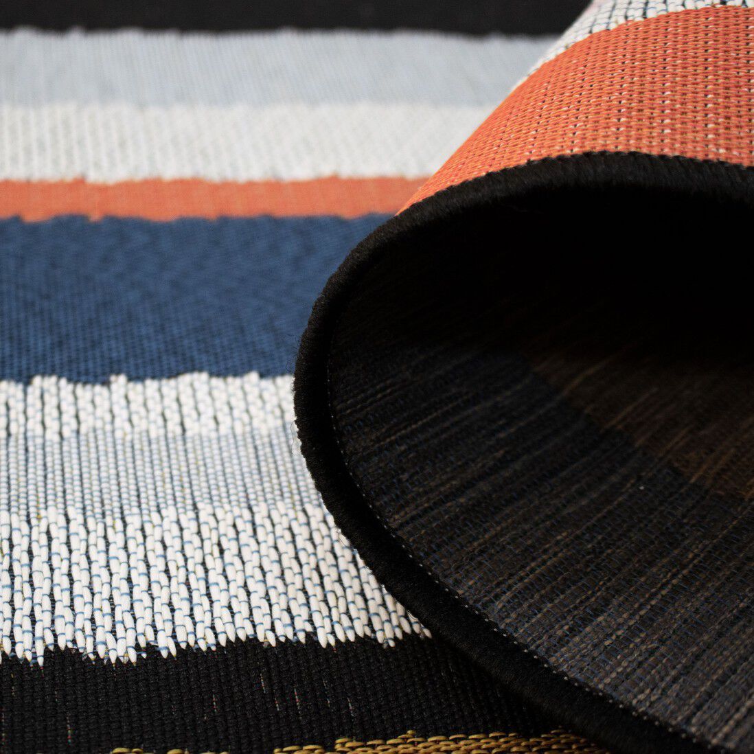 Полосатый напольный прямоугольный ковер Ademi Outdoor ARCH-00139030 - Вид №4