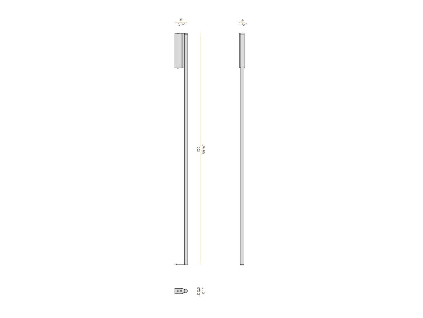 Заливка формы алюминия Dimmable светодиодный настенный светильник Panzeri Hilow Line ARCH-00018742 - Вид №3