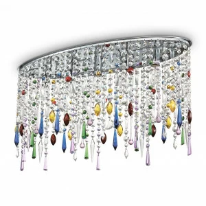 Потолочный светильник Ideal Lux Rain Color PL5 IDEAL LUX КАСКАДНЫЕ 083931 Прозрачный;разноцветный