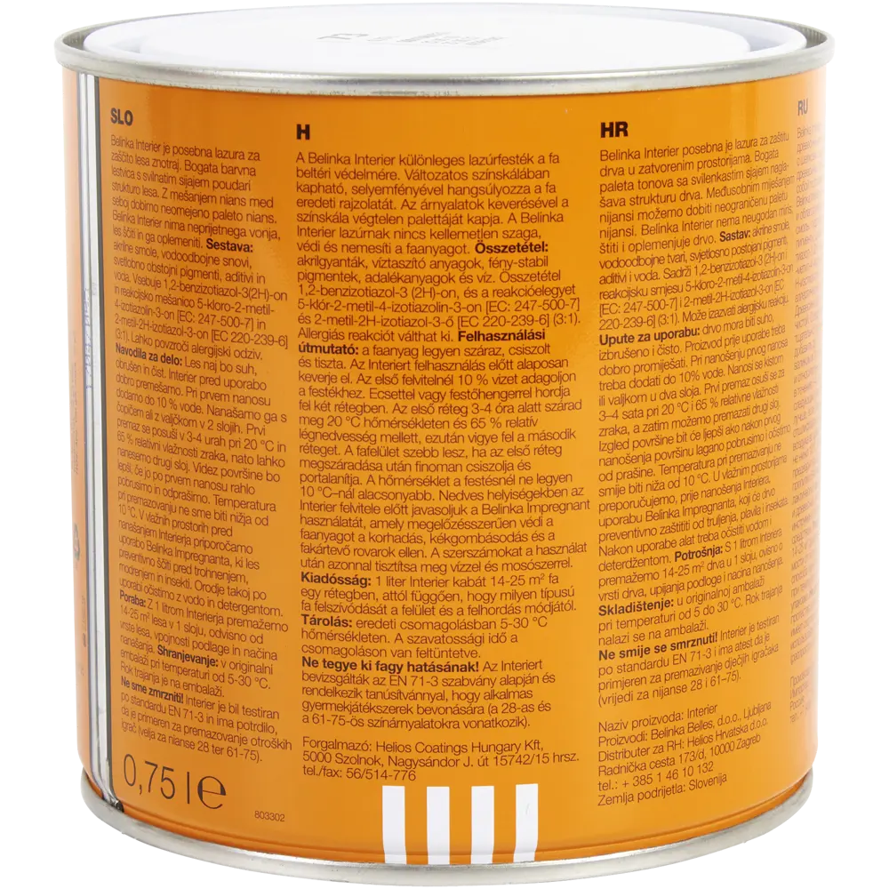 Покрытие защитно-декоративное для дерева Belinka Interier цвет белый 0.75 л STLM-2102691 - Вид №1