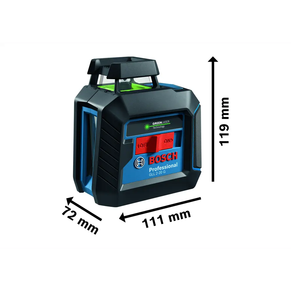 Уровень лазерный Bosch GLL 2-20 G BT150 0601065001 зеленый луч, штатив, 10 м BOSCH PROFESSIONAL STLM-2189831 - Вид №2