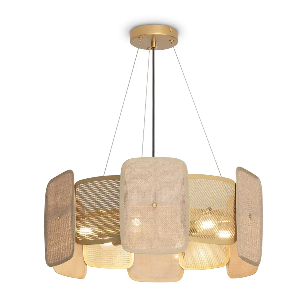 Подвесной светильник FREYA Säffle золотой с 6 лампами для элегантного освещения 89435064 STLM-1579522 - Вид №1