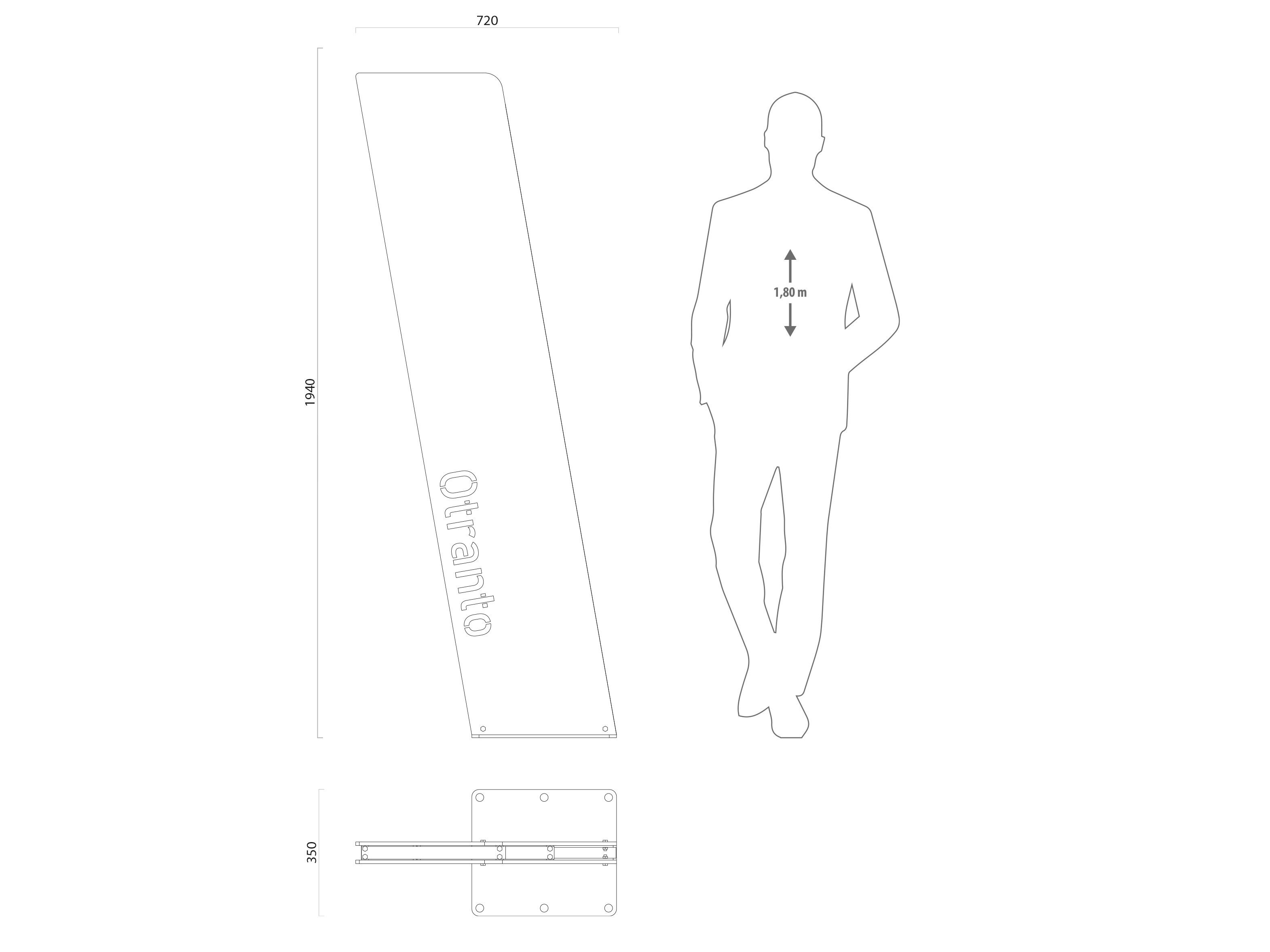 Односторонний или двухсторонний самонесущий тотем Lazzari ROVIGO ARCH-00042593 - Вид №2