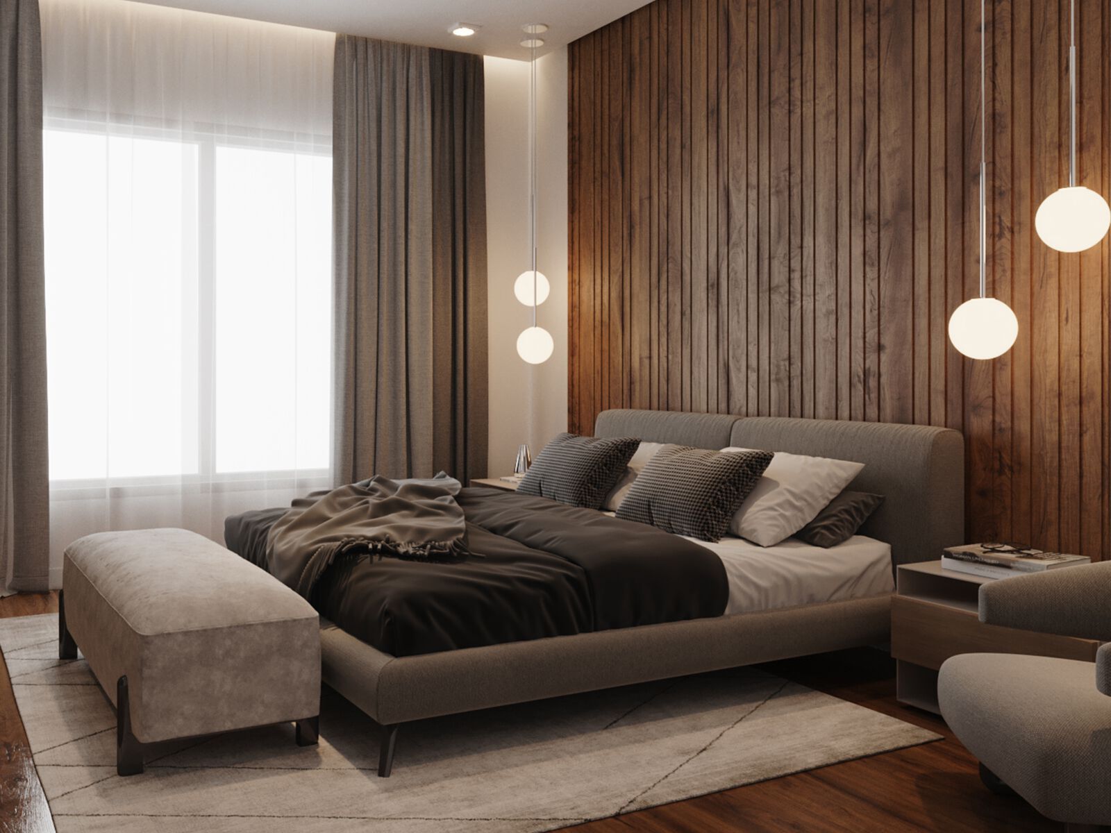 Деревянная прямоугольная тумбочка с ящиками ANA ROQUE INTERIORS ARCH-00087985 - Вид №1