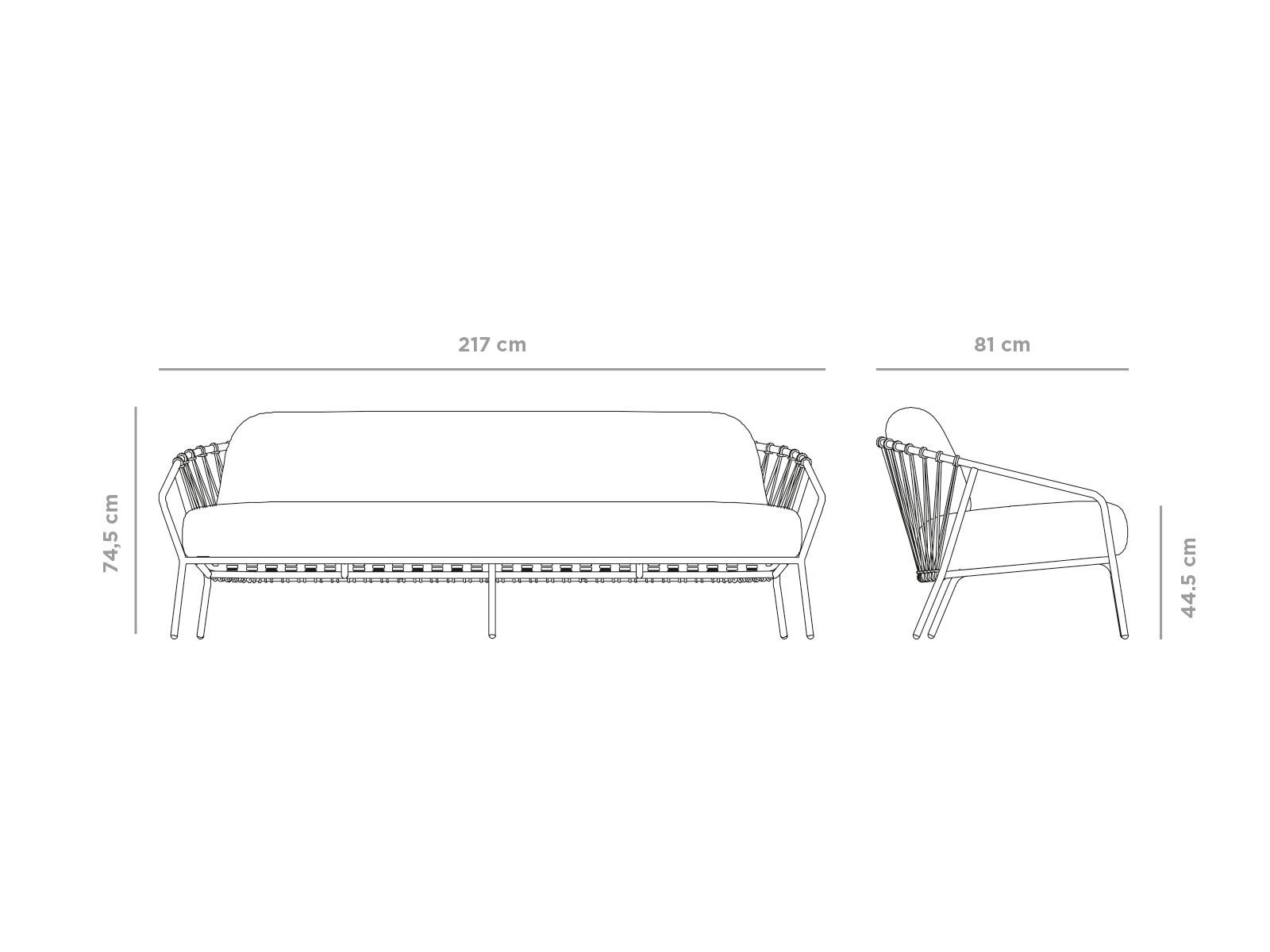 3-местный садовый диван MUSOLA Baga ARCH-00033415 - Вид №10