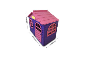 16248080 Игровой домик с карнизами и шторками фиолетово-розовый, 69x129 см, KG025500/10 Doloni