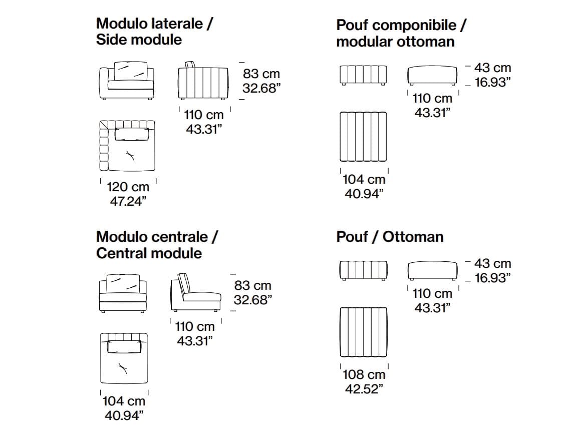 Кожаный модульный диван Pianca TOBIAS ARCH-00115288 - Вид №2