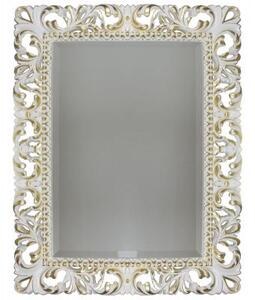 Зеркало ISABELLA прямоугольное с фацетом арт. TS-1021-W/G белый глянец с золотом