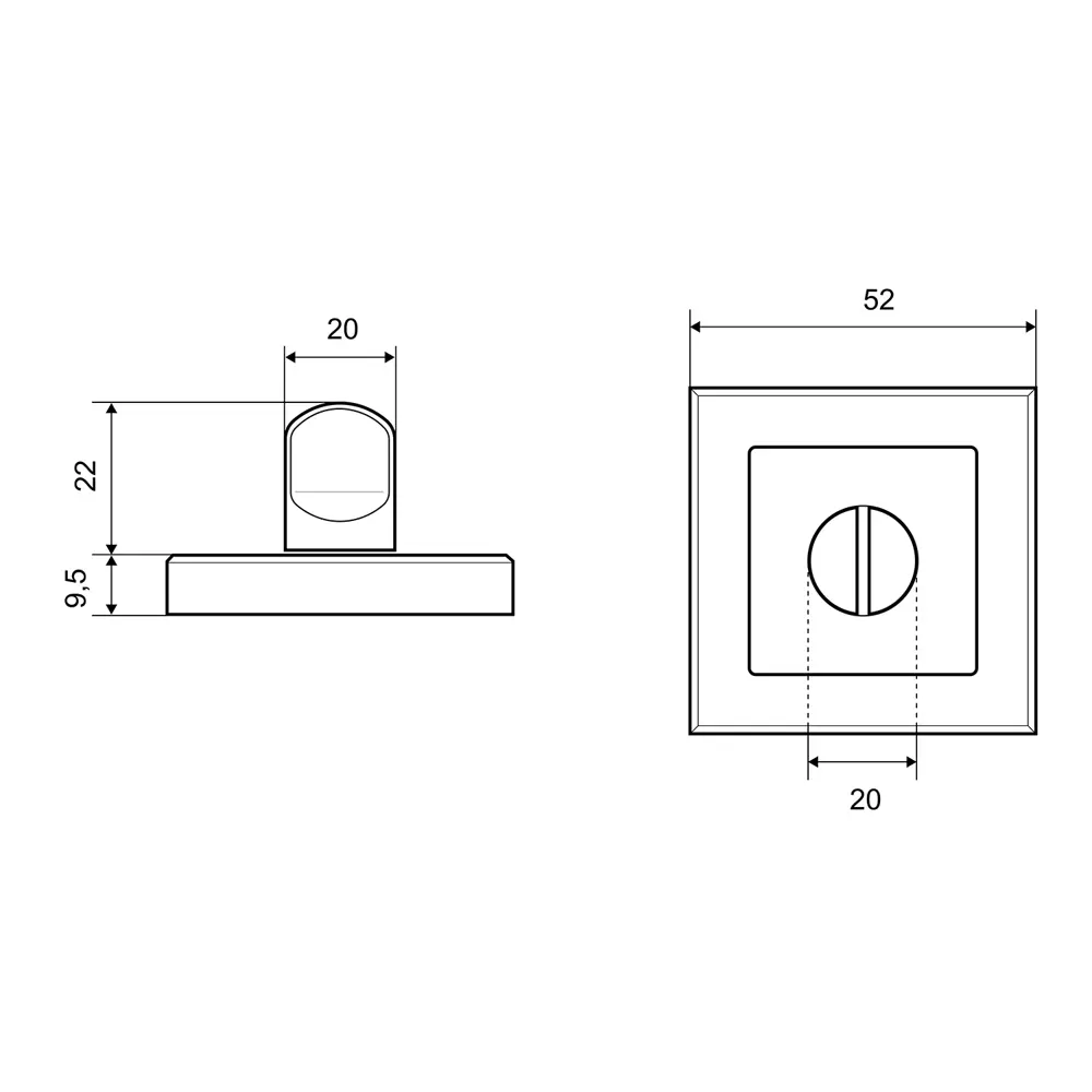 Накладка фиксатор Фабрика Замков A 200 BK BN алюминий цвет темный никель STLM-2045488 - Вид №3