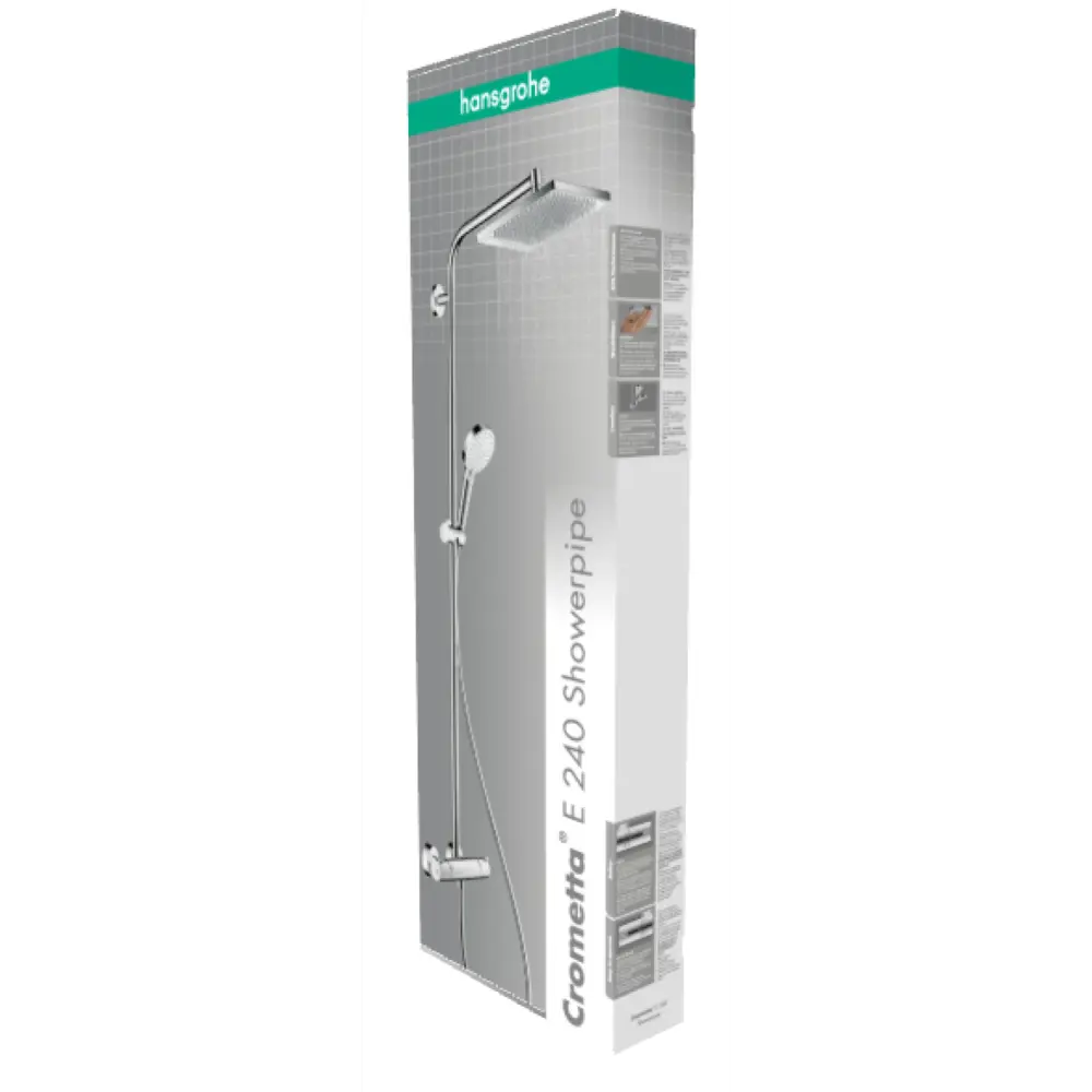 Душевая стойка Hansgrohe Crometta Е 240 2 режима с термостатом 82600636 STLM-2045723  - Вид №2