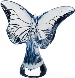 10563545 Lalique Бабочка Rosee синяя Хрусталь