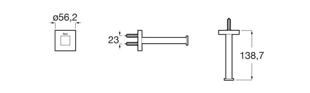 Металлический держатель рулона Roca Hotels ARCH-00018205 - Вид №1