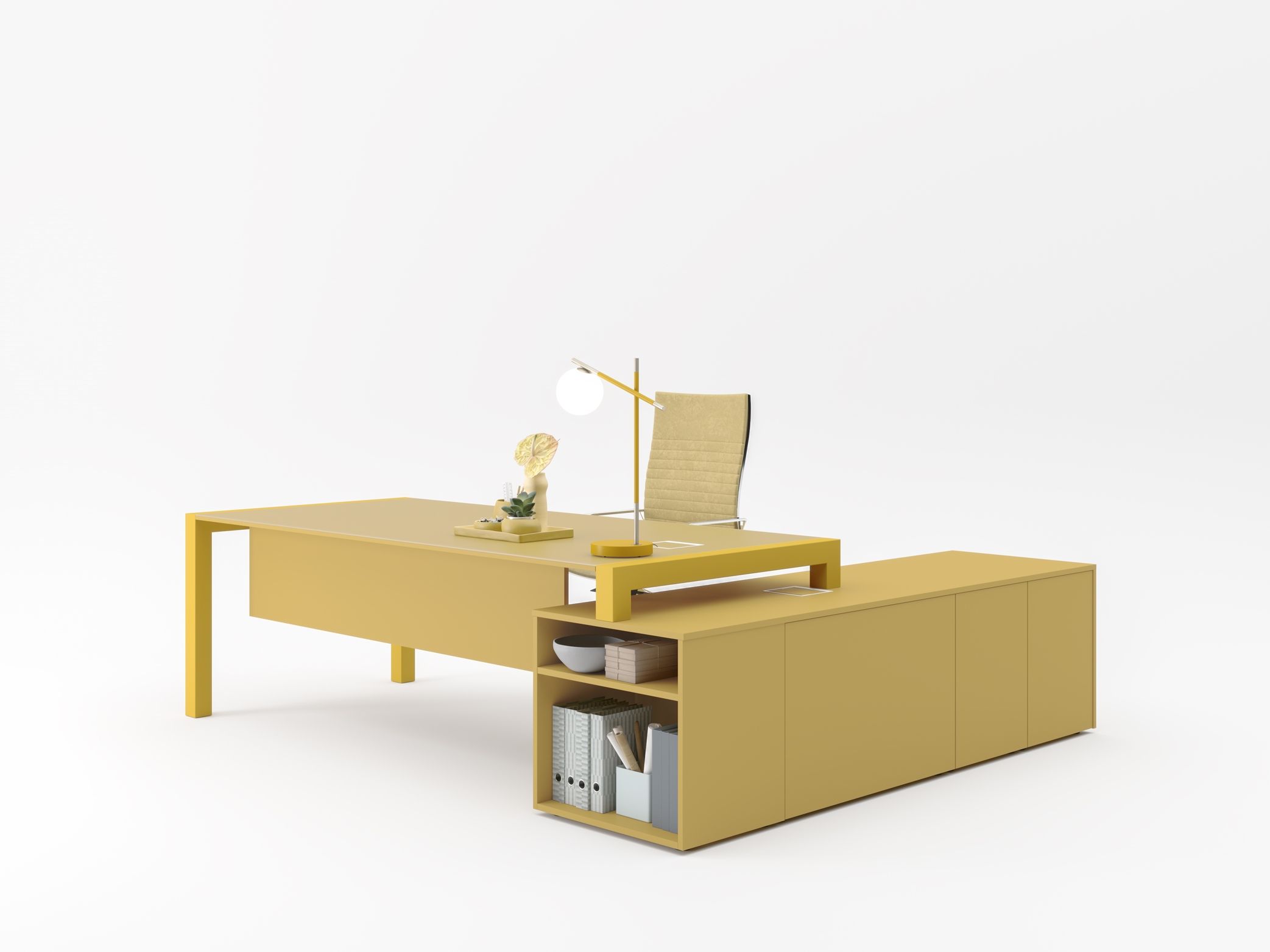 Исполнительный стол со встроенной полкой PROF Extralight ARCH-00070583 - Вид №3