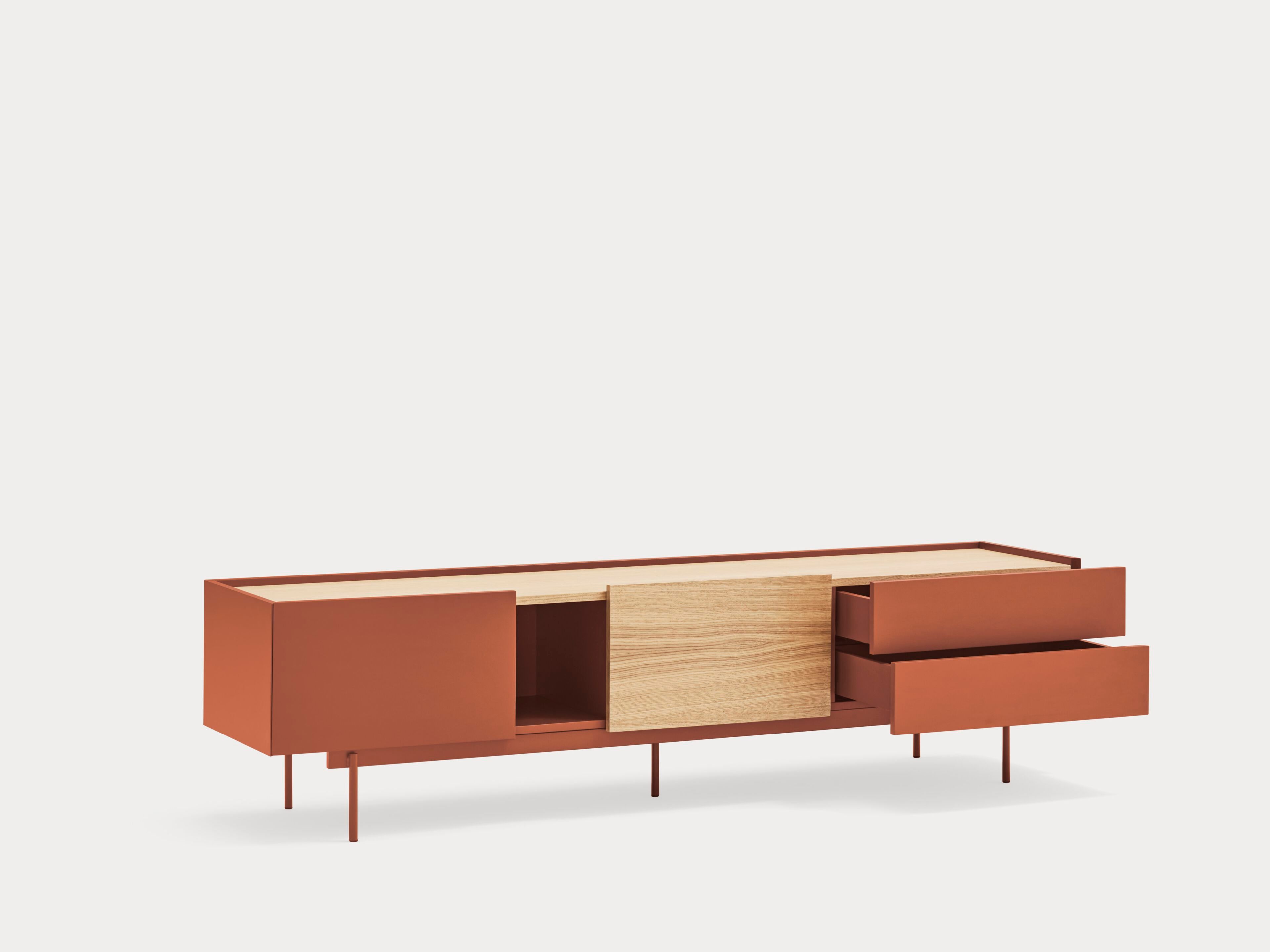 Шкаф для телевизора из МДФ с распашными дверцами TEULAT восемь ARCH-00073815 - Вид №1