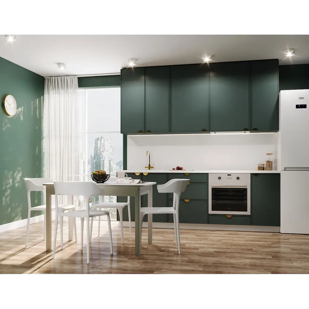 Фасад кухонный Delinia ID Инта: изумрудный матовый МДФ с филенкой 89349184 STLM-1570284 - Вид №5