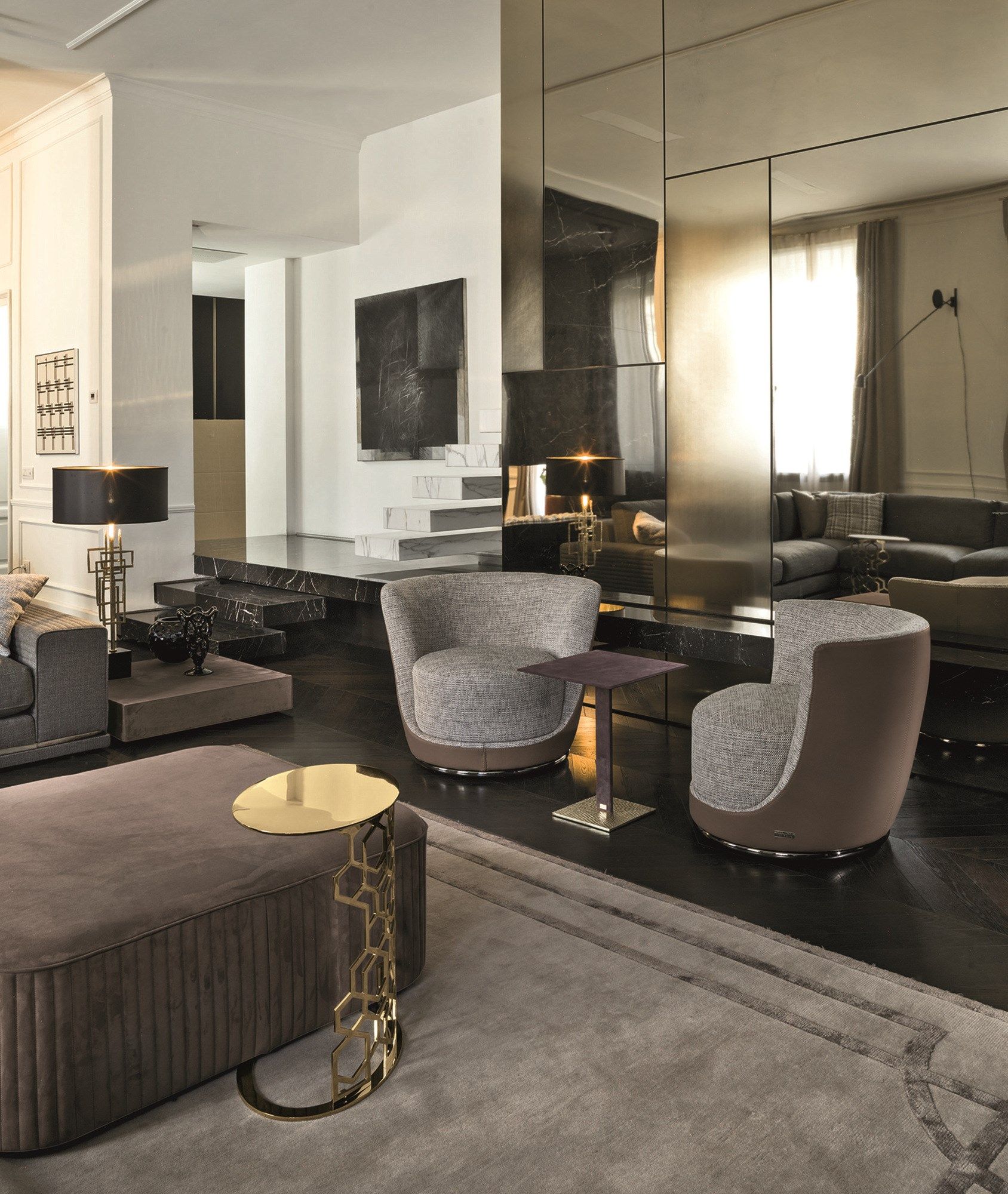 Тканевое вращающееся кресло Longhi Loveluxe ARCH-00144158 - Вид №3