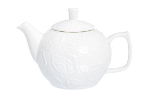 90103059 Заварочный чайник 580 мл фарфор 860021 цвет белый Белые розы STLM-0108911 ELAN GALLERY