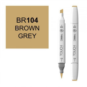 366958 Маркер "Brush" 104, серо-коричневый Touch Twin
