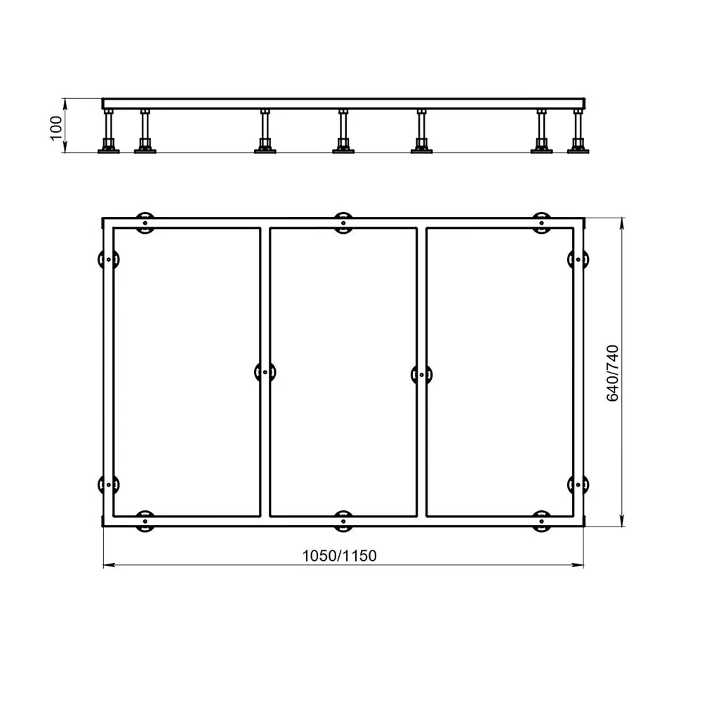 Каркас литого поддона Keram 120x80 см 83211147 STLM-2185065 Santreyd - Вид №2