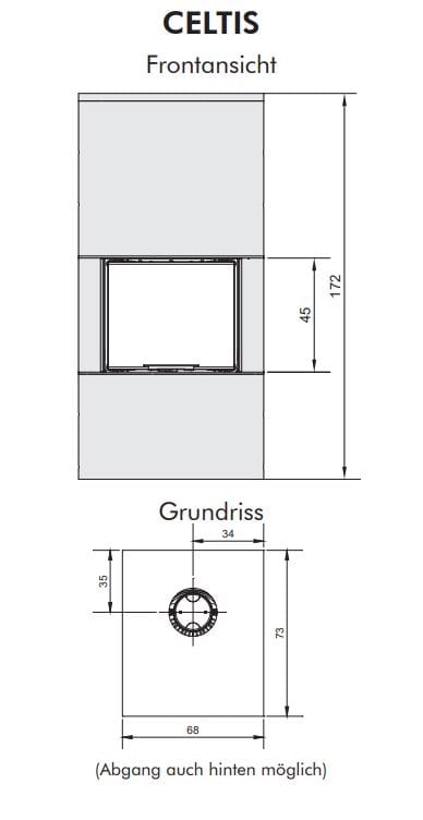 Стальной камин / плита RÜEGG CELTIS ARCH-00052838 - Вид №6