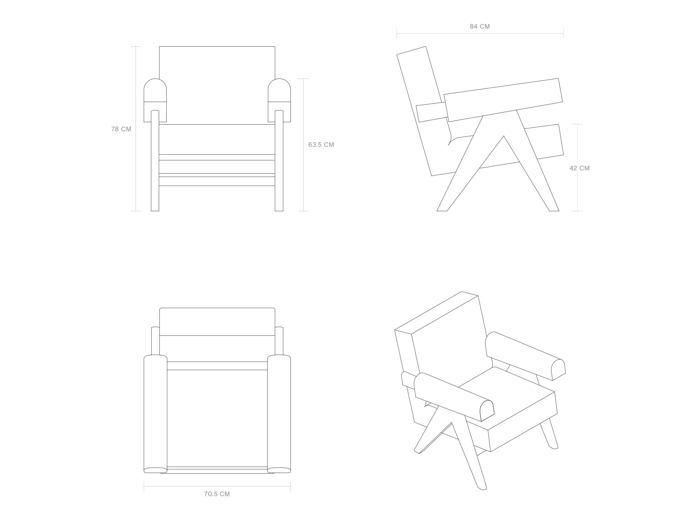 Тканевое кресло с подлокотниками Phantom Hands Project Chandigarh ARCH-00118675 - Вид №10