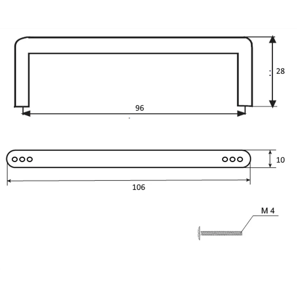 Мебельная ручка-скоба Edson 8974 матовый хром 96 мм STLM-2169689 - Вид №5