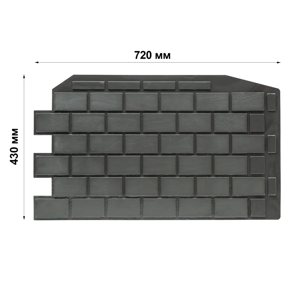 90507305 Панель ПЭТ Локопласт 720x430x0.55мм 0.23м² графит STLM-0257771