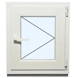 Пластиковое окно ПВХ Рехау одностворчатое 600x500 мм (ВхШ) однокамерный стеклопакет белый (с двух сторон)
