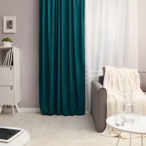Штора на ленте 200x280 см цвет изумрудный