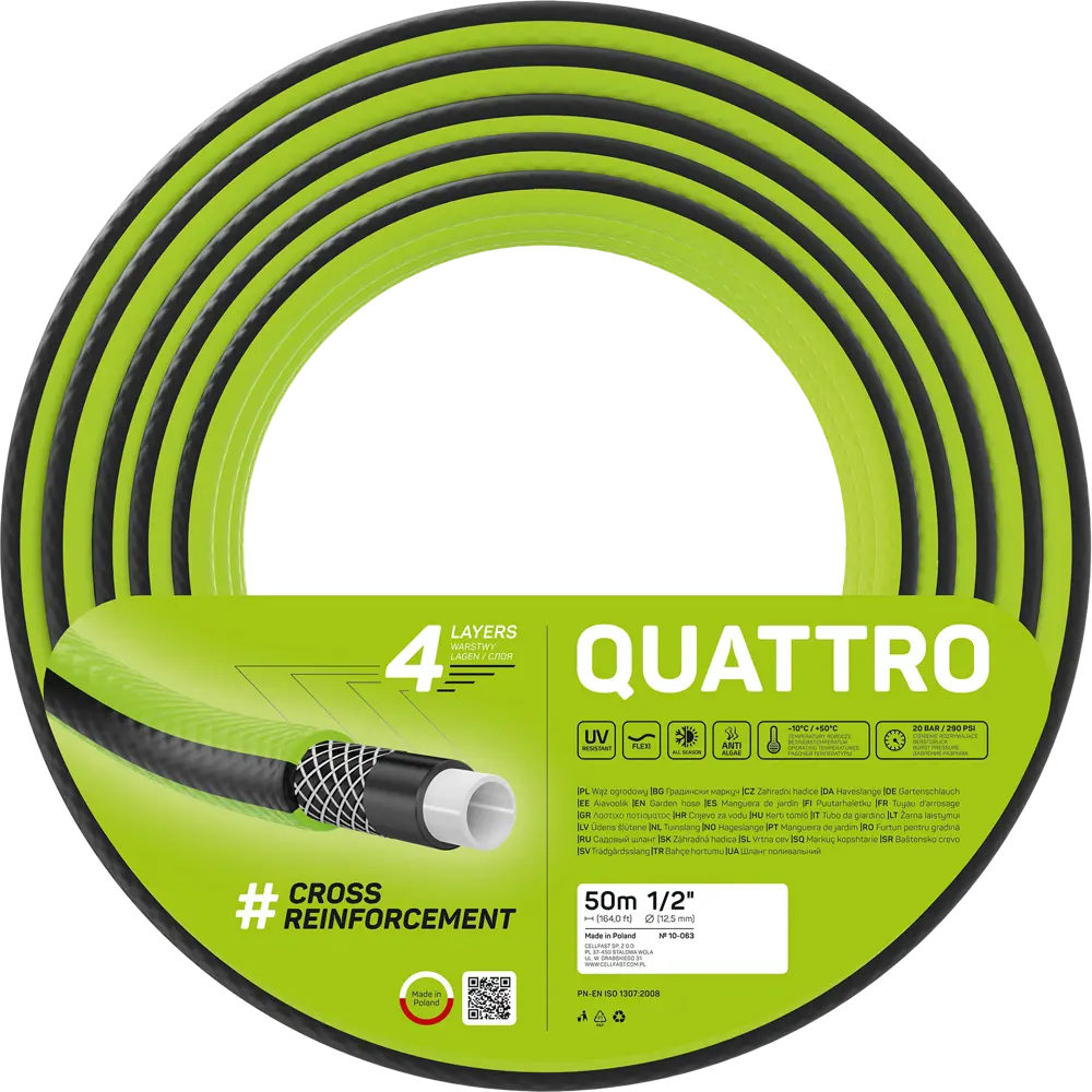 Шланг для полива CELLFAST 1/2" 50 м ПВХ STLM-2083329