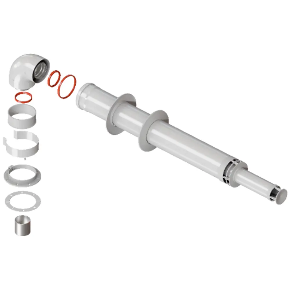 Комплект дымохода Rommer антилёд универсальный 60/100 - 1220мм RCA-6010-251220 Отсутствует STLM-2107978