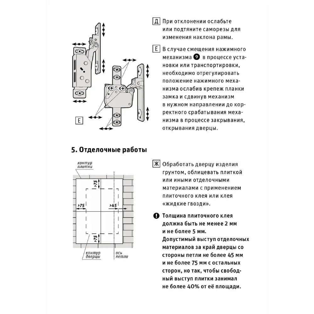 Люк ревизионный скрытый нажимной ЛсИС РРЗ металл 30x50 см STLM-2094839 - Вид №6